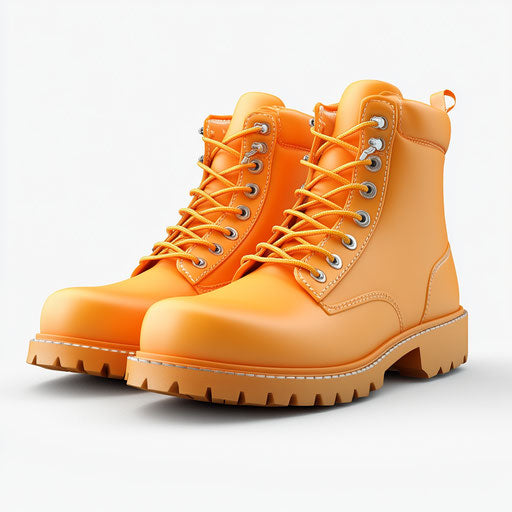 3D boots on white background, realistic style, isolated clipart