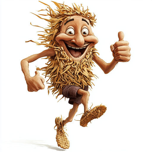 Versatile Straw Caricature Clipart Art Kit for Designers