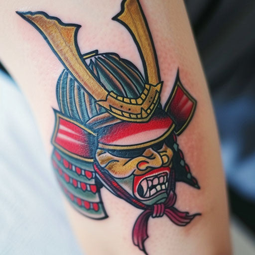 Samurai helmet with death symbolism