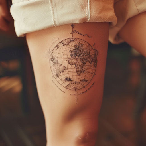 Vintage map on white background