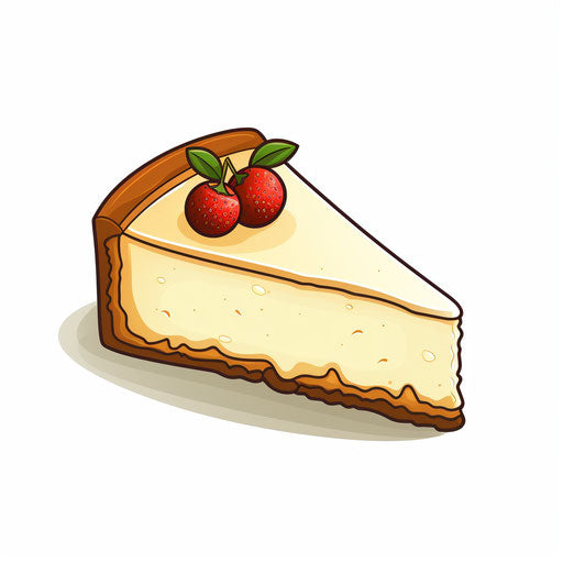 Minimalist style cheesecake on white background