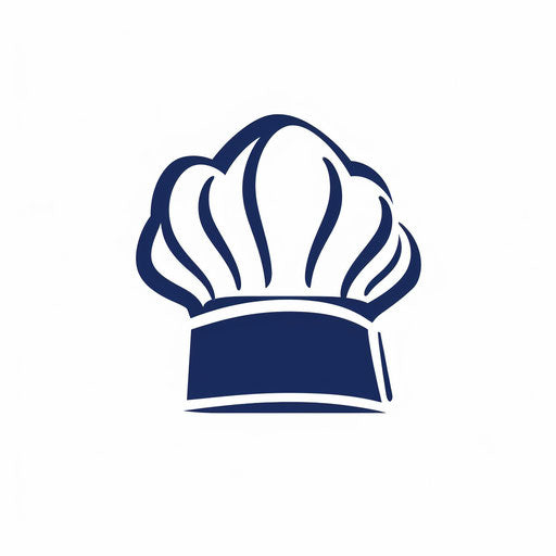 Minimalist style chef hat illustration, on a white background