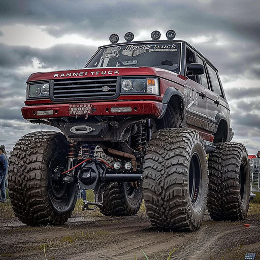 Gigantic off-road vehicle ready for the festival