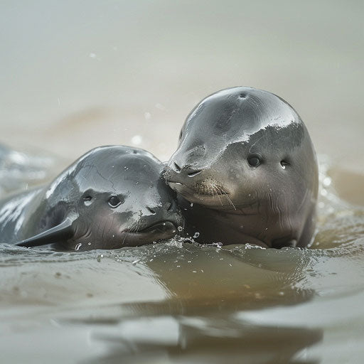Learning river navigation by a Chinese porpoise calf from its mother