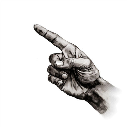 Finger drawing in the style of Chiaroscuro Art, on white background