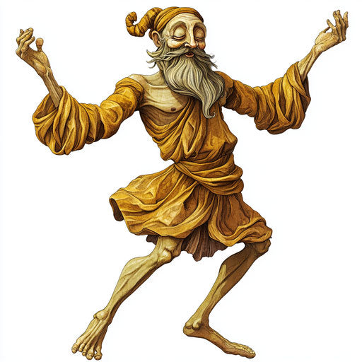 Humorous caricature of Lorenzo Ghiberti clipart with human characteristics