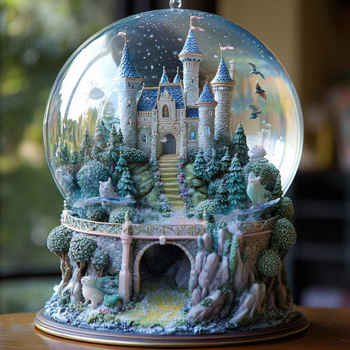Magical fairy tale snow globe