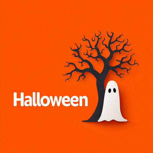 Cheerful Halloween Illustration with a Ghost