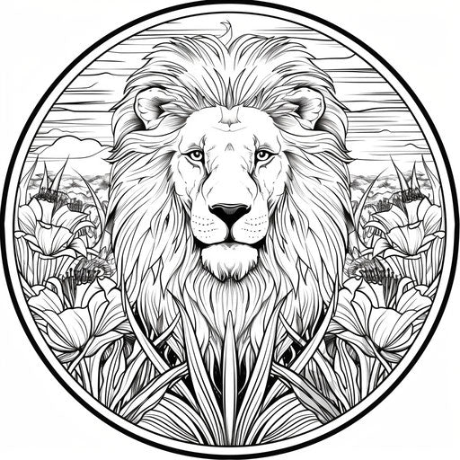 Dive into Coloring Pages Lion - Artistic Joy