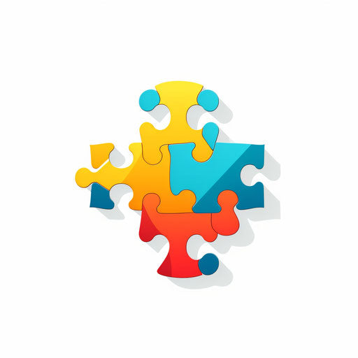 Minimalist puzzle piece clipart