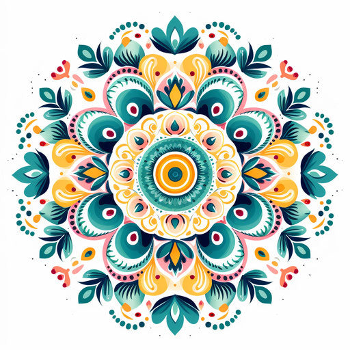 Elegant pattern of modern mandala on white background