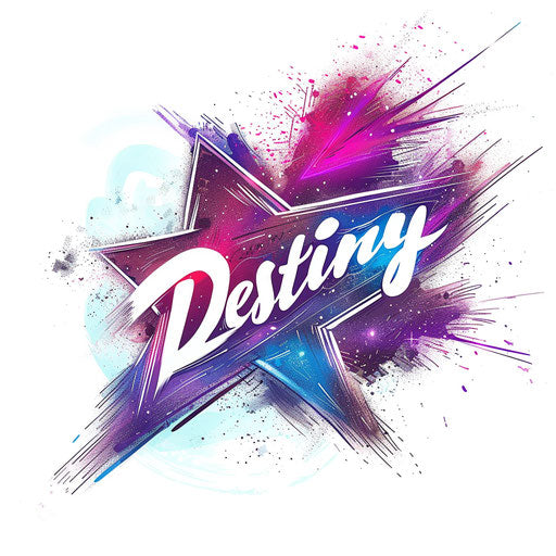 Colorful shooting star with trail of dust