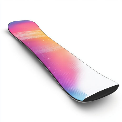 3D Snowboard on flat white background, isolated clipart