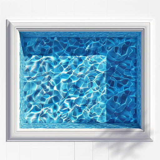 Realistic swimming pool clipart on flat white background