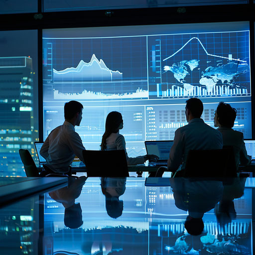 Professionals meeting for financial projections