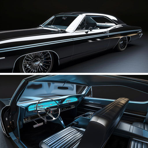 1967 Chevrolet Bel Air with minimalistic design and futuristic interior