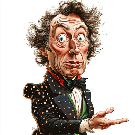 Humorous caricature of a Charles Sumner caricature with human characteristics