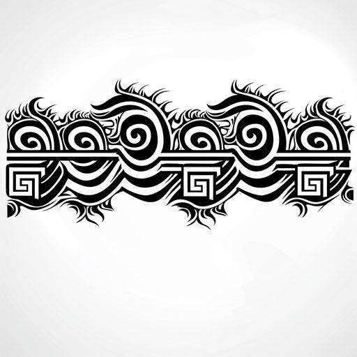 Traditional Greek meander as elegant tattoo