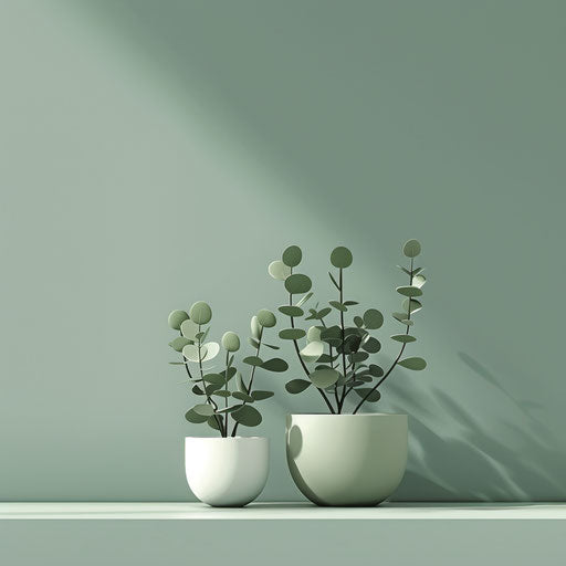 2 clipart with flat realistic background, minimalist design