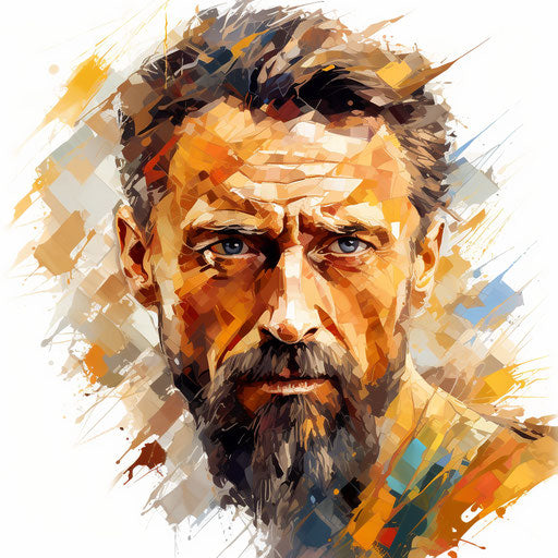 Art clipart in the style of Oil painting, on a white background