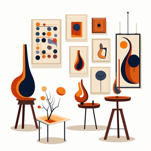 Minimalist art clipart on white background