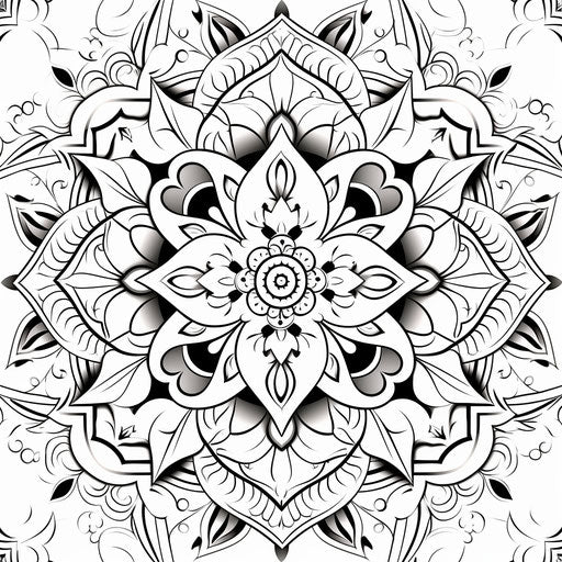 Mandala tattoo design inspired by Mughal painting