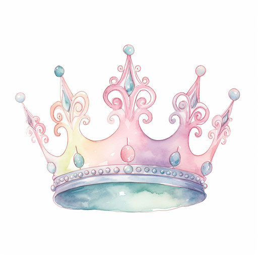Princess crown in the style of pastel colors