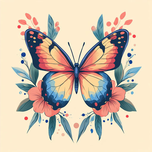 Delicate watercolor butterfly tattoo sketch for forearm