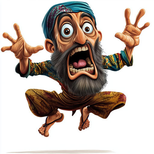 Editable Eid Caricature Clipart for Custom Projects