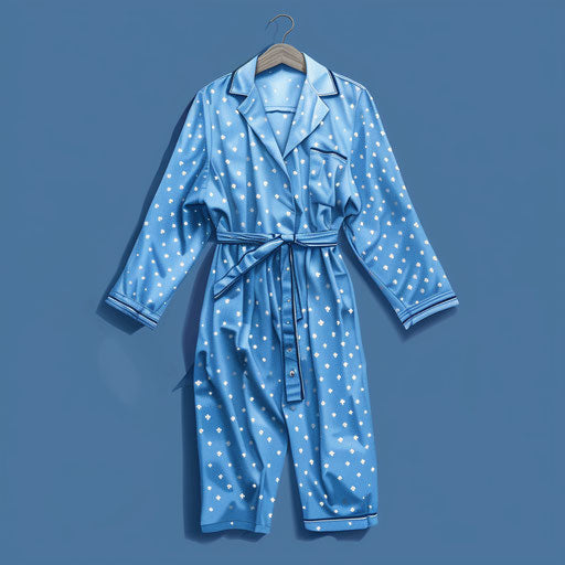 Realistic pajama day clipart on indigo background