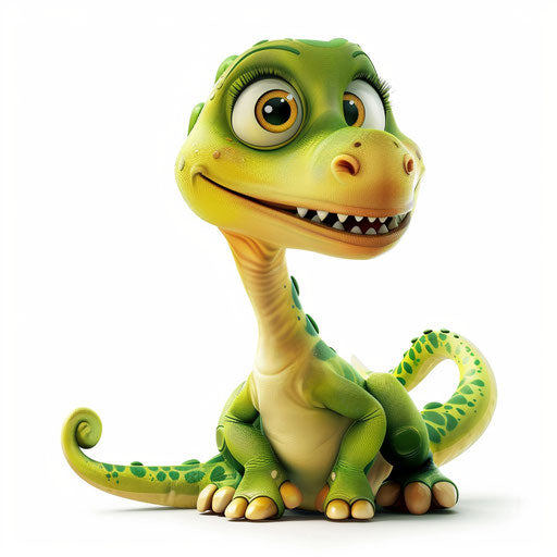 Cute dinosaur clipart in photo realistic style