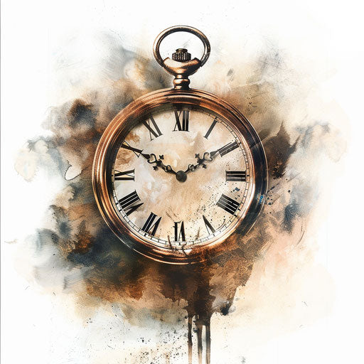 Photo realistic time illustration on flat white background