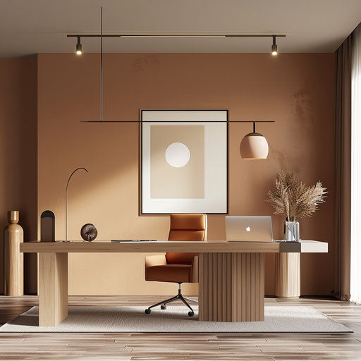 Serenity in an executive's minimalistic office