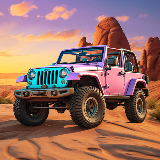 Classic Jeep Wrangler Pastel colors
