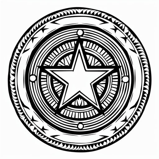 Superhero shield with bold designs