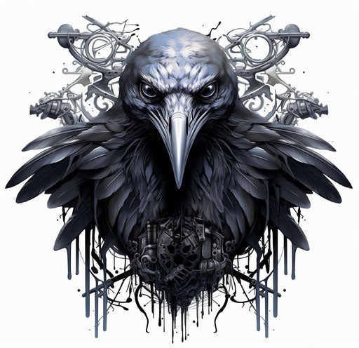 Raven from Xornaax, HD PNG download, in the style of Alex Alemany