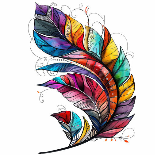 Radiant Feather Tattoo Design Kit