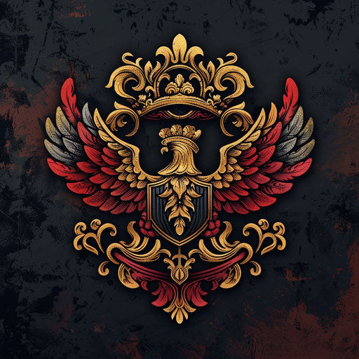 Classic emblem best logo with traditional colors on heritage background