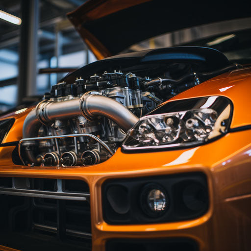 Classic car with Toyota Supra supercharger intakes