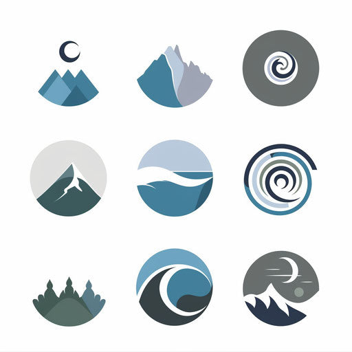 Logos with a professional look and muted colors