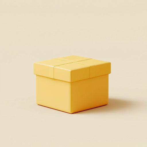 3D gift box on white background, realistic style