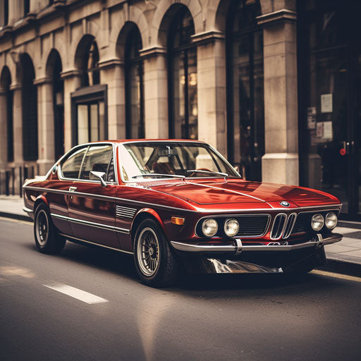 Classic Bright Cherry Red BMW Car