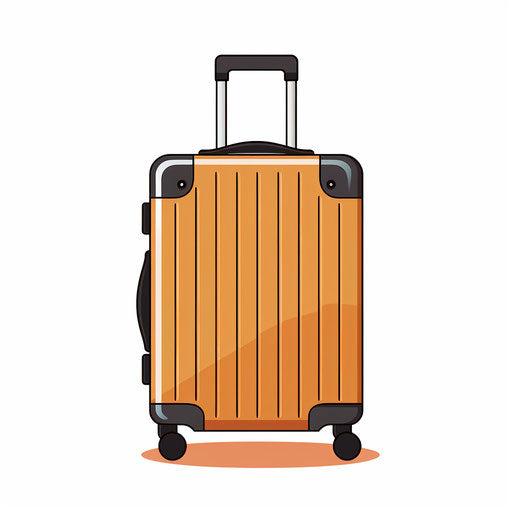 Luggage in Minimalist style on white background
