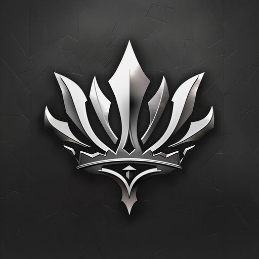 Crown logo in white and silver on dark background