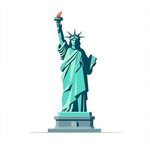 Minimalist Statue of Liberty Illustration