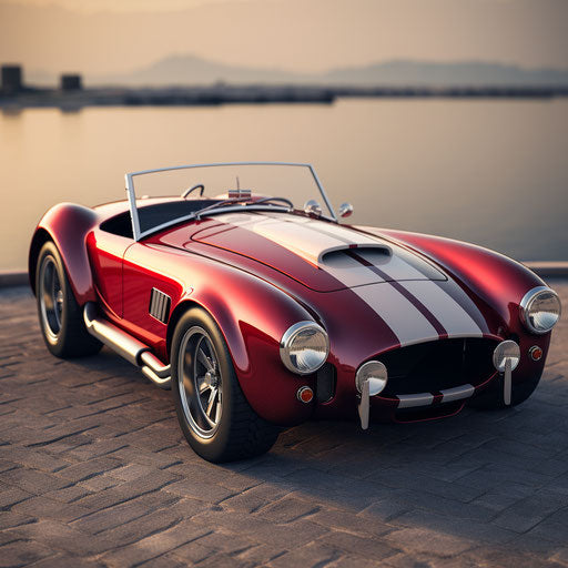 Convertible ac car Shelby Cobra with the top down