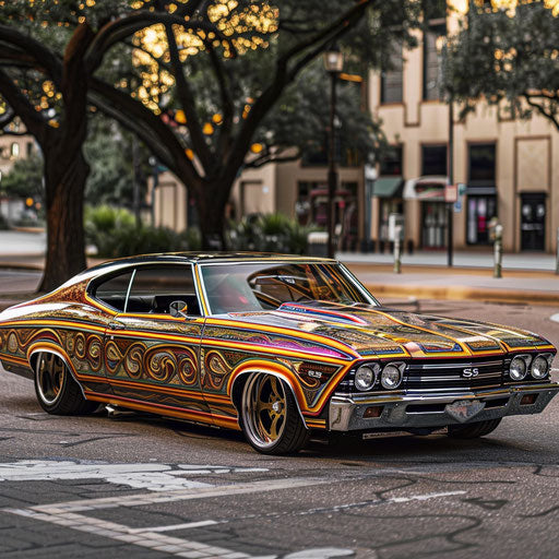 1969 Chevrolet Chevelle SS with hydraulic suspensions and custom paint