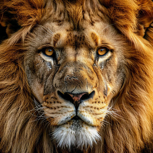 The majestic and courageous lion