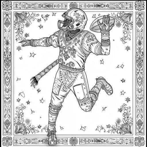 Printable Football Player Coloring Page Fun