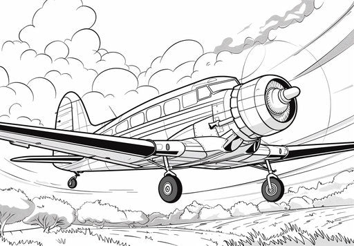Child-Friendly Aeroplane Coloring Pages - Creative Fun